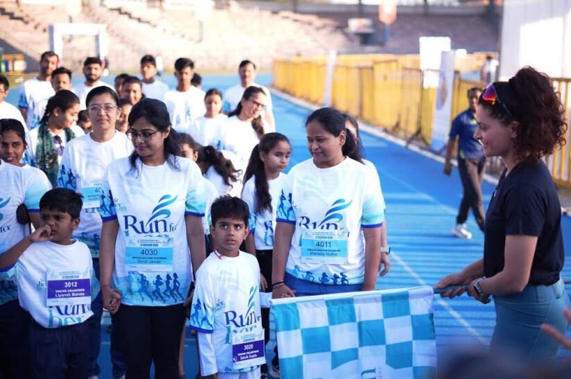Bhopal Stadium Lights Up for the Run For Her Anniversary Celebration