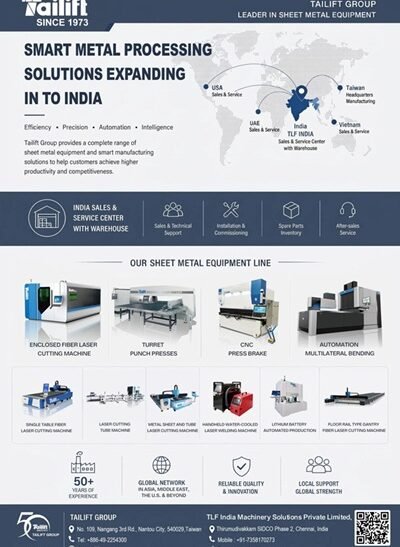 Tailift Group Introduces Intelligent Sheet Metal Processing Solutions to the Indian Market